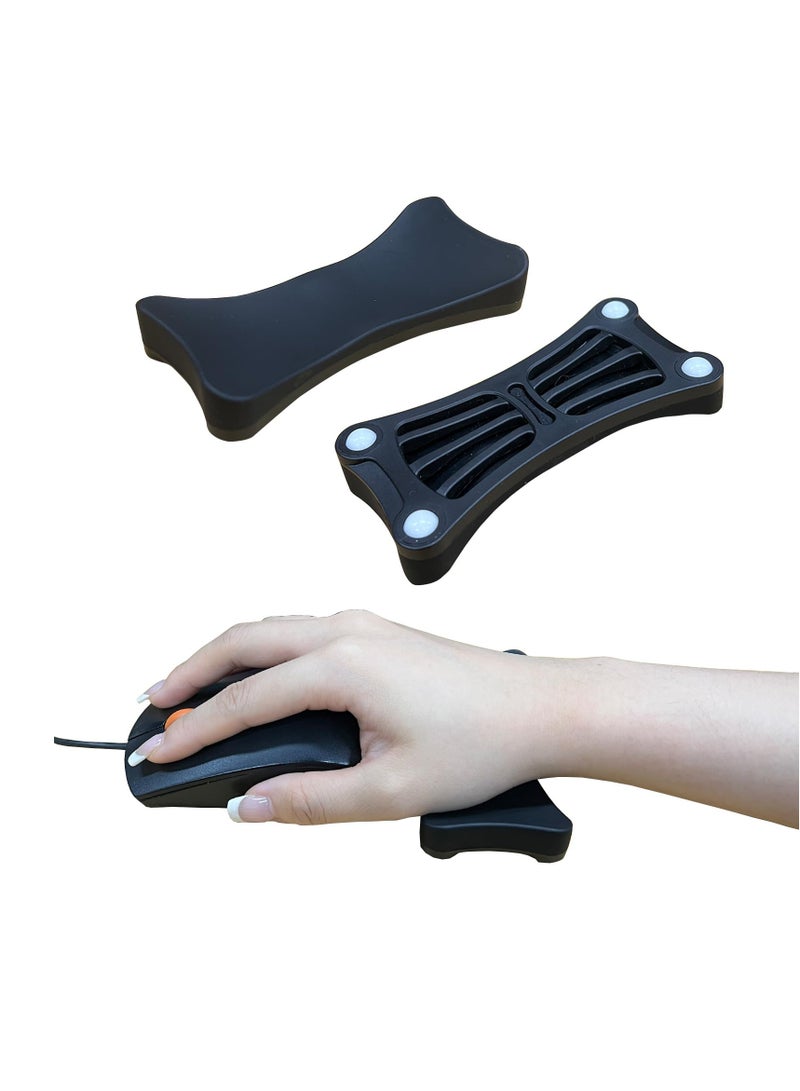 SYOSI Ergonomic Gliding Palm Rest, Sliding Wrist Pad with 4 Scroll Wheels, Moves with Mouse, Carpal Tunnel Relief, Typing Support for Computer, Laptop, Mac, Lightweight Office Aid  - Image 2