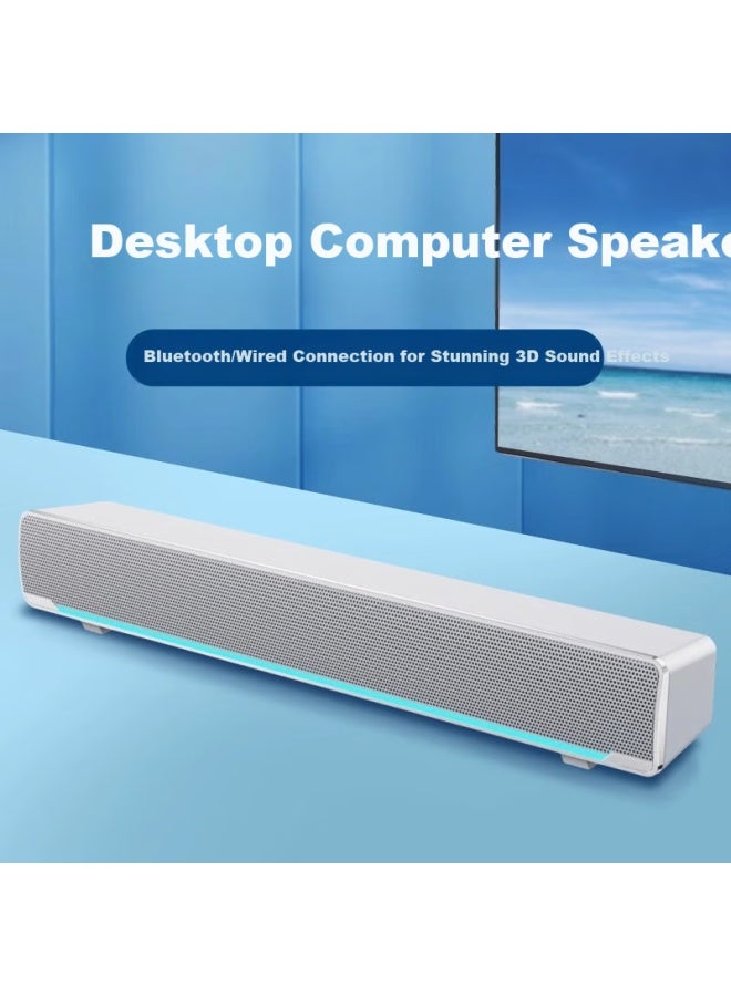 مكبر صوت سطح المكتب V-196 سلكي نشط بلوتوث مكبر صوت صغير 2.0 مكبر صوت نوت بوك شريط طويل مضخم صوت خارجي