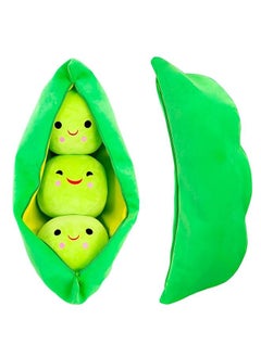 Giant Peas In A Pod Plush Toy Pea Pod Pillow Cute Pea Stuffed Toys Plant Doll Various Sizes (Green Beans 9.8''/25Cm)