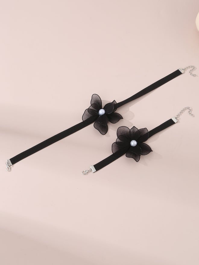 Take Two Set of 2 - Flower Necklace and Bracelet - Image 4