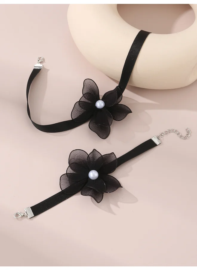 Take Two Take Two Set of 2 - Flower Necklace and Bracelet