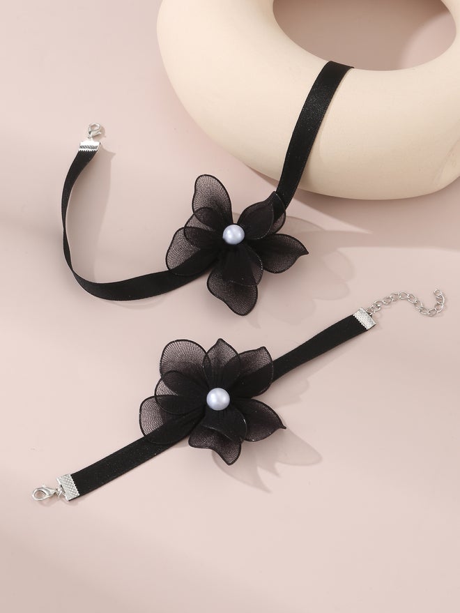 Take Two Set of 2 - Flower Necklace and Bracelet - Image 2