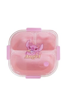 Miniso A 1200mL bento box featuring Angel from Disney's Lilo & Stitch, perfect for lunchtime fun. 