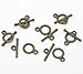 PEPPERLONELY Brand 50 Sets Antiqued Bronze Stripe Toggle Clasps 11x9mm12x9mm - Image 2