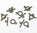 PEPPERLONELY Brand 50 Sets Antiqued Bronze Stripe Toggle Clasps 11x9mm12x9mm - Image 3