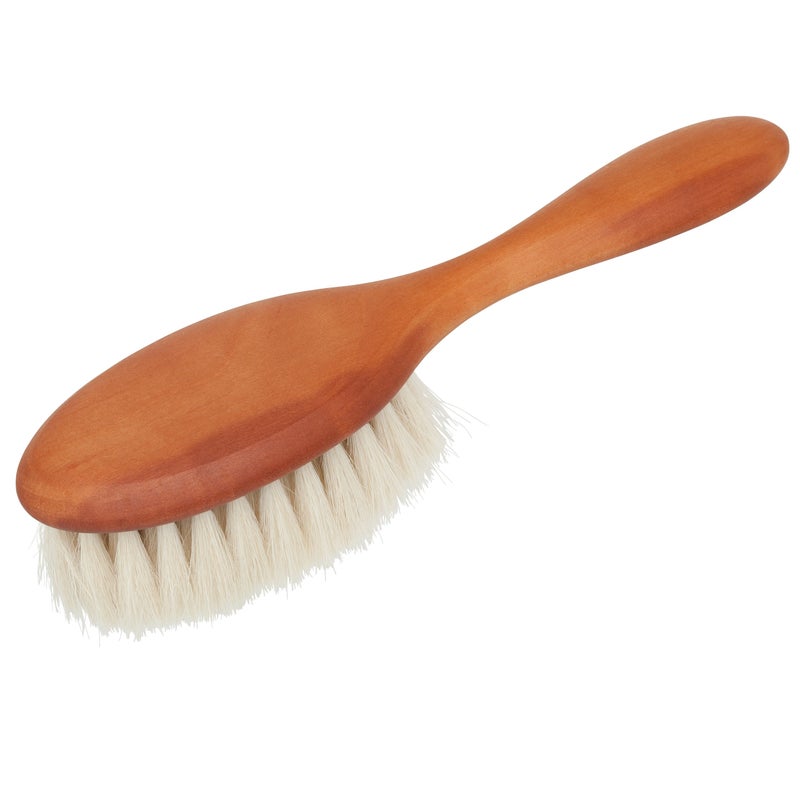 Redecker Baby Hairbrush with Goat Hair Bristles and Oiled Pearwood Handle, 6-1/2-Inches - Image 1