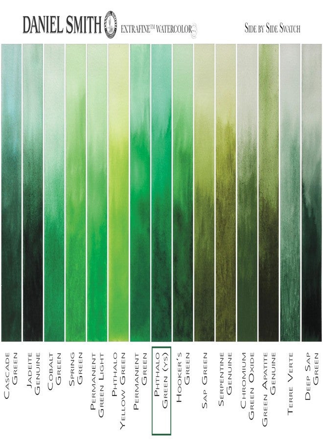 Daniel Smith Extra Fine Watercolor Paint, 5ml Tube, Phthalo Green(YS), 284610079 - Image 4