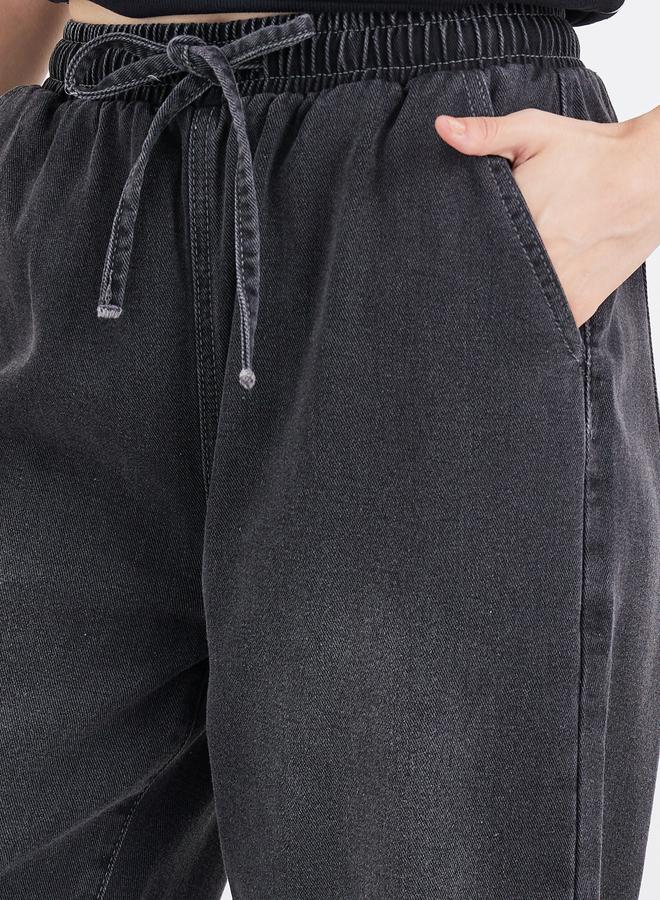 ستايلي جينز ستايلي بخصر واسع وطول الكاحل مغسول - Image 3