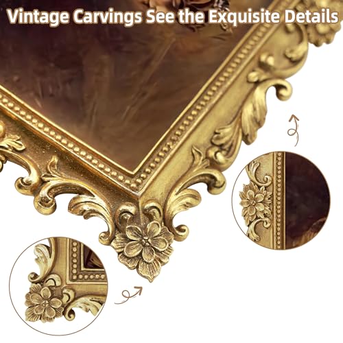 FJXMFRAME Gold 8x10 Picture Frame Vintage Antique Baroque for Wall or Tabletop Display, Ornate Gothic Victorian Frames Matted to 5x7 Photo - Image 4