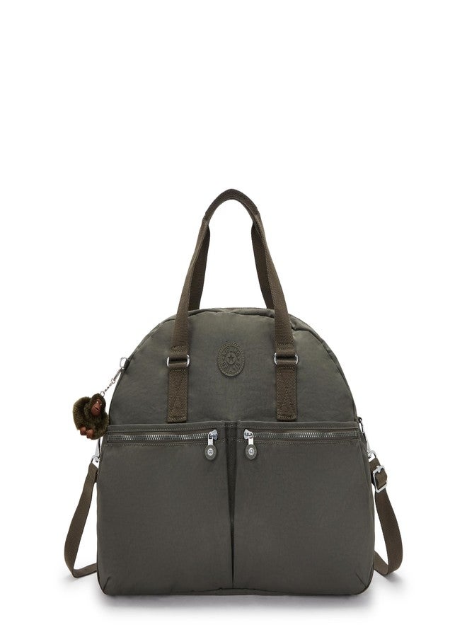 KIPLING KIPLING حقيبة كيبلينج النسائية يوجينا، مصنوعة يدويًا، مزودة بحزام كتف قابل للإزالة، وجيوب خارجية، وحقيبة سفر من النايلون. - Image 1