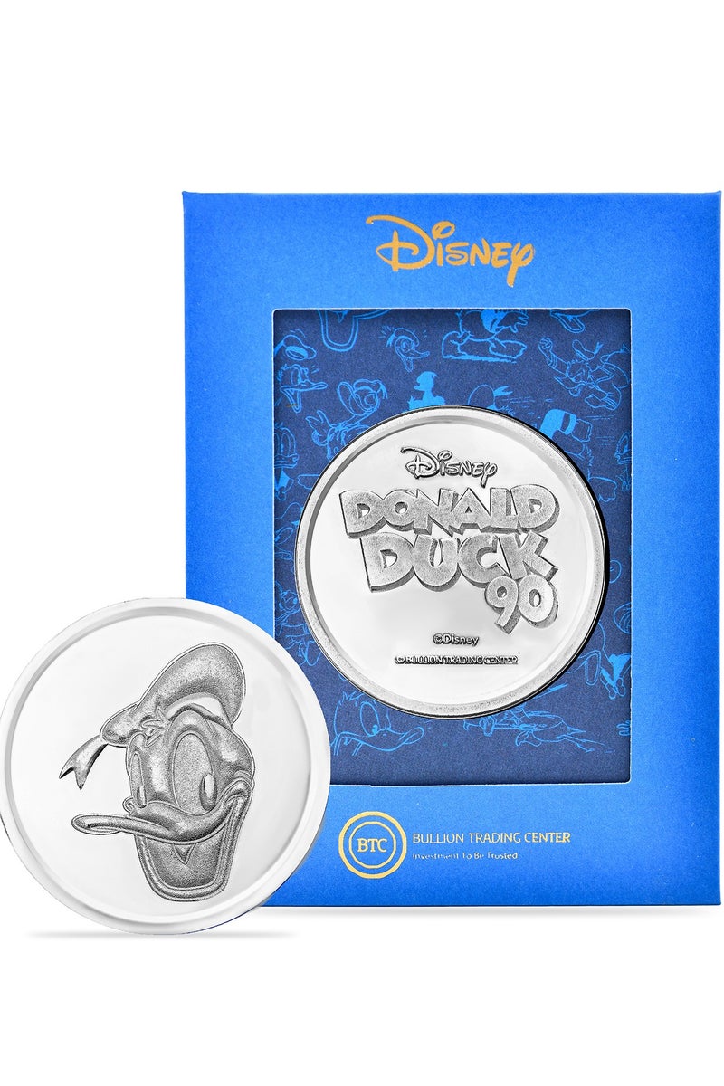 BTC 50g Disney Silver Coin - Donald Duck - Image 1