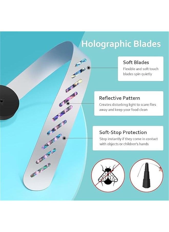 HOOKOR 2 Pack Fly Fans for Tables, Fly Repellent Fan Indoor Outdoor with Blades Keep Flies Away, Batteries Powered Bug Repellent Outdoor for Picnic, Party, Restaurant, Kitchen, and BBQ (2 Pack)  - Image 3