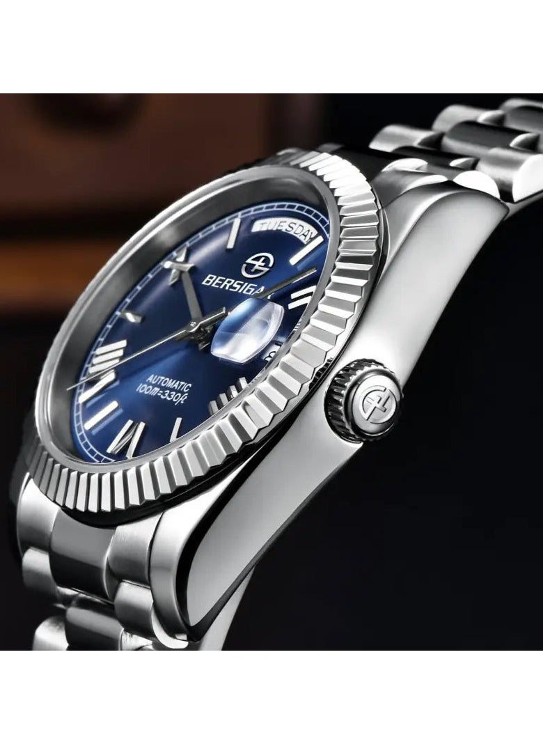 بيرسيجار ساعة Bersigar BG-1752 Luxaura Design أوتوماتيكية من الفولاذ المقاوم للصدأ ومقاومة للماء  - Image 4