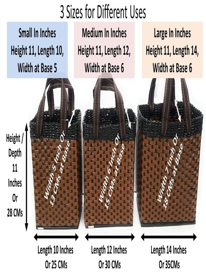 Sonas Creation Paperus, Medium, Natural Lunch Bag, Tiffin Basket for Office, Handbag, Carry Bag, Travel Bag, Eco-Friendly, Handmade, of Paper Ropes, in Inches 11 Height, 12 Length & 6 Wide Base - Image 3