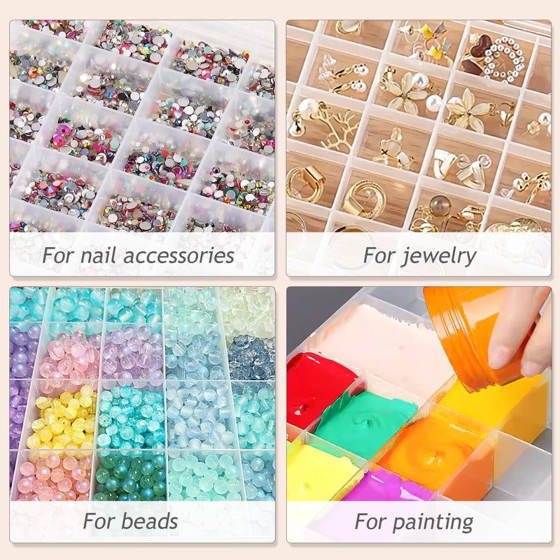 Fspronail 42 Grids Clear Large Plastic Organizer Box With Dividers, Bead Organizers And Storage Compartment Container For Nail Accessories/Jewelry/Craft/Screw/Small Parts/Diamond Painting Art Tools - Image 5