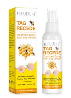 Sefudun 60ml Bee Venom Wart Remover Spray Skin Tag Removal Safe and Painless Clear Skin Tag and Mole Skin Tag Remover for All Skin Types Tag Recede Bee Venom Spray  - Image 1