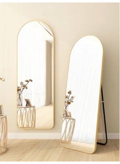 Generic 165*60 Arched Full Length Mirror, Floor Big Standing Mirror, Against Wall for Bedroom,Dressing and Wall-Mounted Thin Frame Mirror, Gold  - Image 5