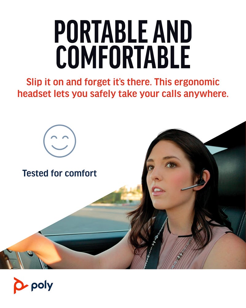 Poly Voyager Legend Wireless Headset (Plantronics) - Single-Ear Bluetooth w/Noise-Canceling Mic - Voice Controls - Mute & Volume Buttons - Ergonomic Design -Connect to Mobile/Tablet via Bluetooth -FFP - Image 2