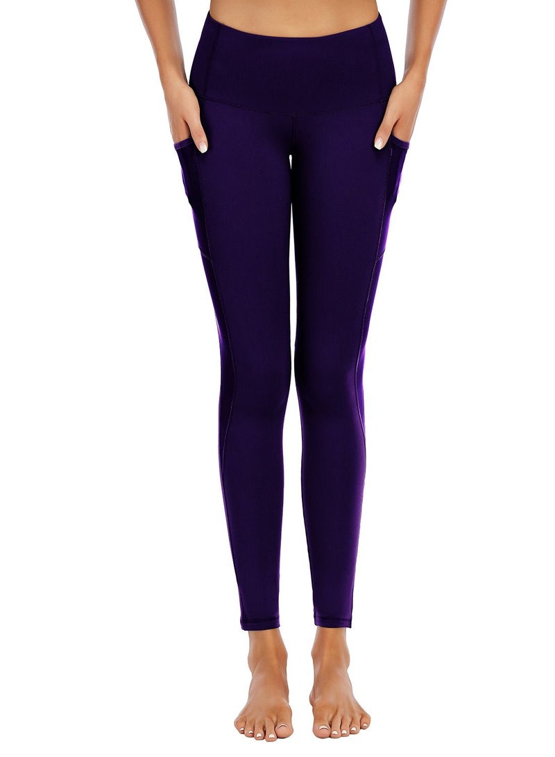 Loquat Women Quick Dry Breathable Yoga Pants Purple  - Image 1