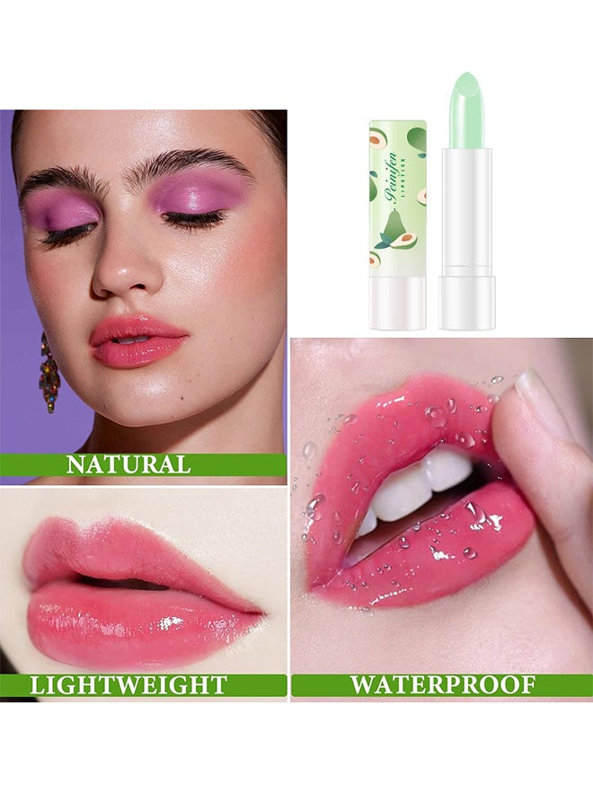 PEINIFEN - Avocado Tinted Lipstick, PH Lip Color Changing Lipstick Balm For Women Girls, Mood Long Lasting Color Change Light Pink Lipstick Lip Tint Makeup Lip Plumper Gloss - Image 1