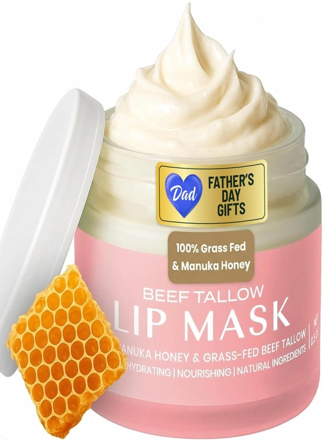 Body Restore Beef Tallow Lip Mask – Fathers Day Gift for Dad from Daughter Son Wife, Overnight Hydrating Lip Treatment, Birthday Gifts for Men, Self Care Spa Gifts, Unscented - Image 1