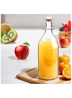 SKYLINK 6Pack 32oz Glass Swing Top Bottles – Airtight Flip Top Glass Bottles with Extra Caps for Kombucha, Home Brewing, Beverages, Oil, Vinegar, Water, Soda, Kefir  - Image 4
