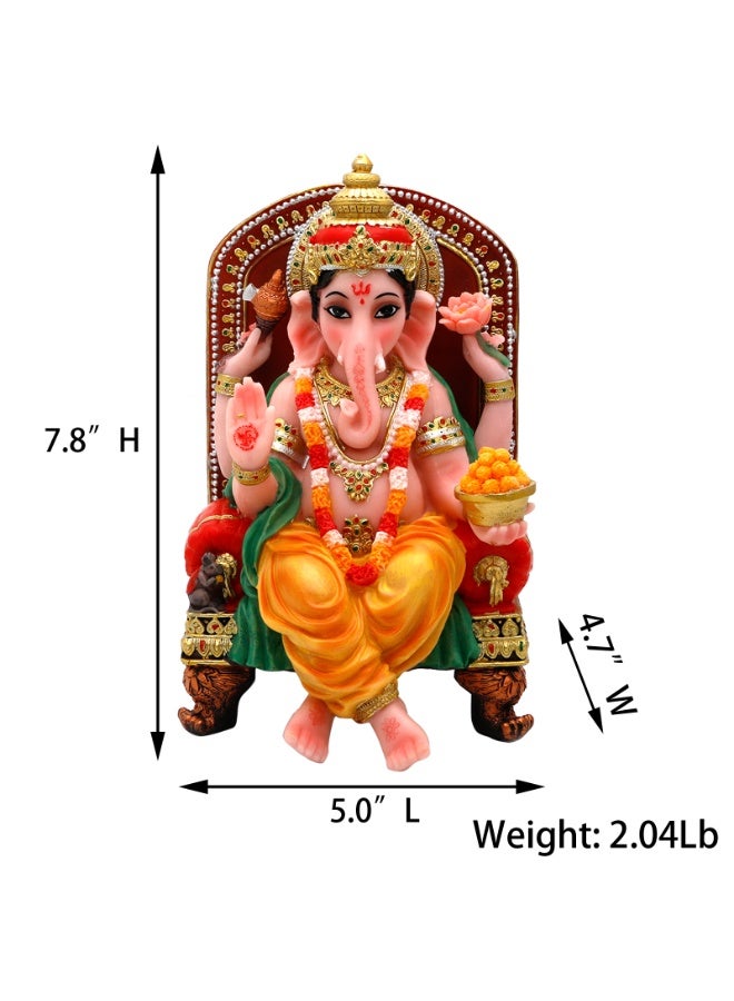 alikiki Polystone Hindu God Ganesha Statue - 7.8" H Lord Ganesh Idol for Diwali Gifts Ganpati Altar Temple Mandir Pooja Item Indian Murti Puja Item Meditation Room Spiritual Decor - Image 5