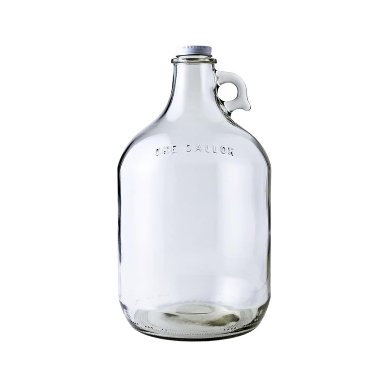 fastrack Home Brew Ohio MN-TF9E-S1RA Glass Water Bottle Includes Metal Screw Cap, 38 mm, 1 gal Capacity - Image 1