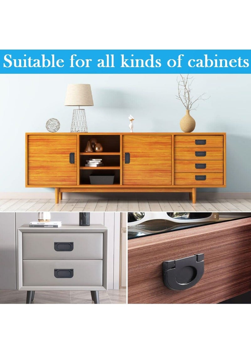 واي آند دي 6 Pcs Pull Flush Cupboard Handle, Invisible Metal Handles Cabinet Drawer Handle Wardrobe Knobs Door Knob for Furniture Door, Two Size 75mm and 35mm  - Image 5