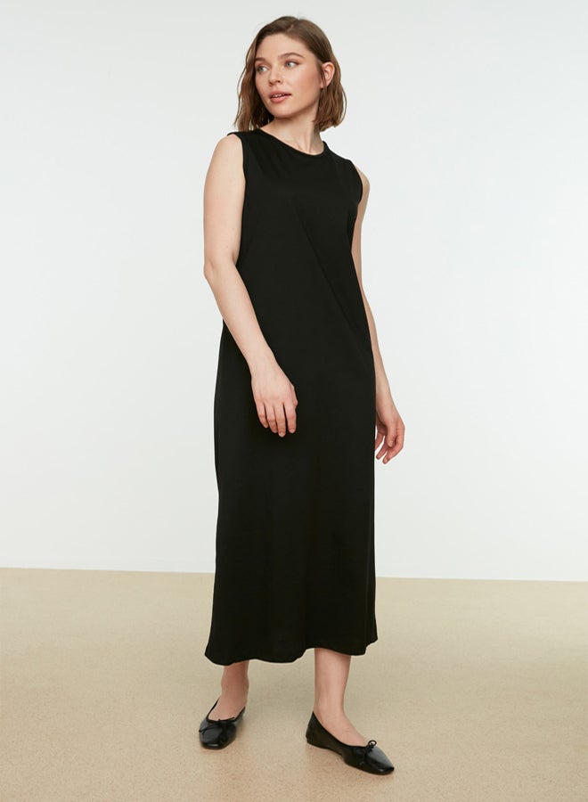 trendyol Black Sleeveless Long Lining Undershirt Dress - Image 4