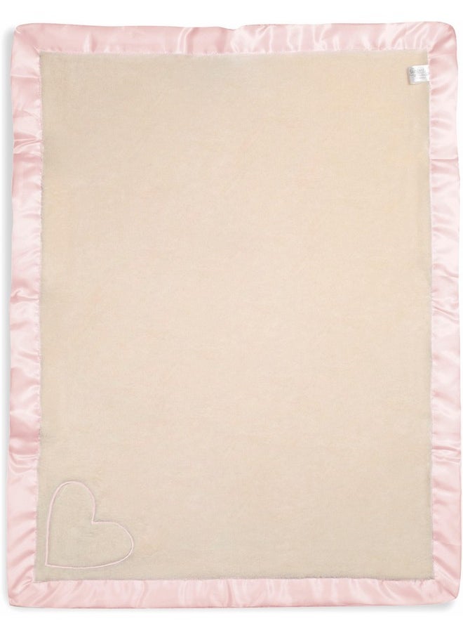 Pavilion Gift Company - Pavilion Baby Girl Pink Silk Edge Royal Plush Baby'S First Blanket 30 X 40 Inch - Image 1