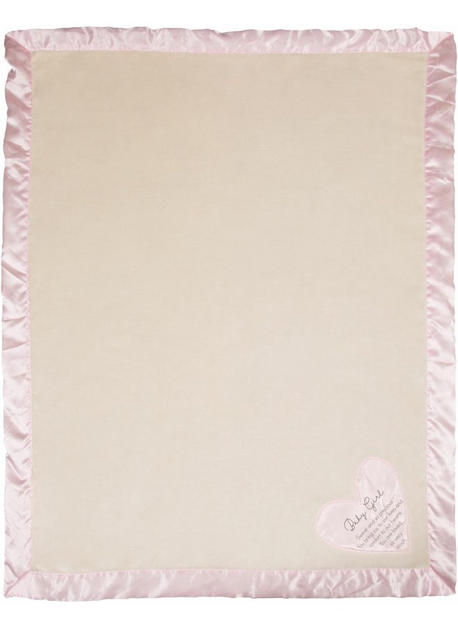 Pavilion Gift Company - Pavilion Baby Girl Pink Silk Edge Royal Plush Baby'S First Blanket 30 X 40 Inch - Image 1