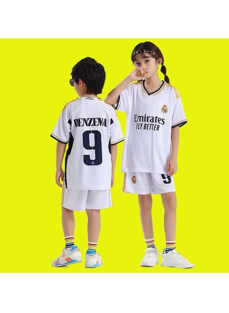 M MIAOYAN - M MIAOYAN Benzema Real Madrid Club Children's Football Jersey - Image 1