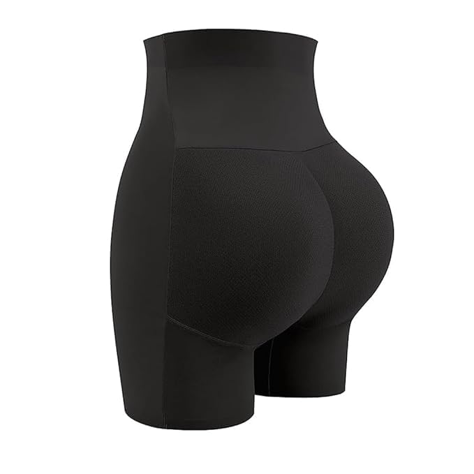 OLSIC Women's Butt Lifter Padded Underwear, Hip Pads Enhancer Shapewear Shorts, Seamless Tummy Control Panties Shaper Black - Image 1
