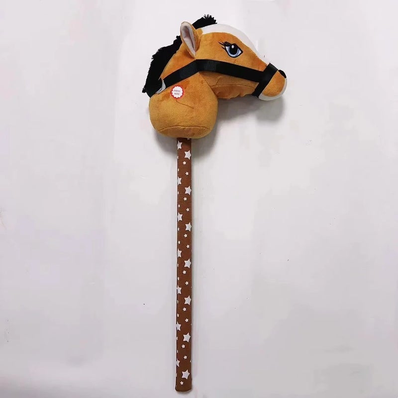 Y&D New Unicorn Hobby Horse Stick Head Riding Plush Toy Horse Riding Stick With Horse Sounds - Image 4