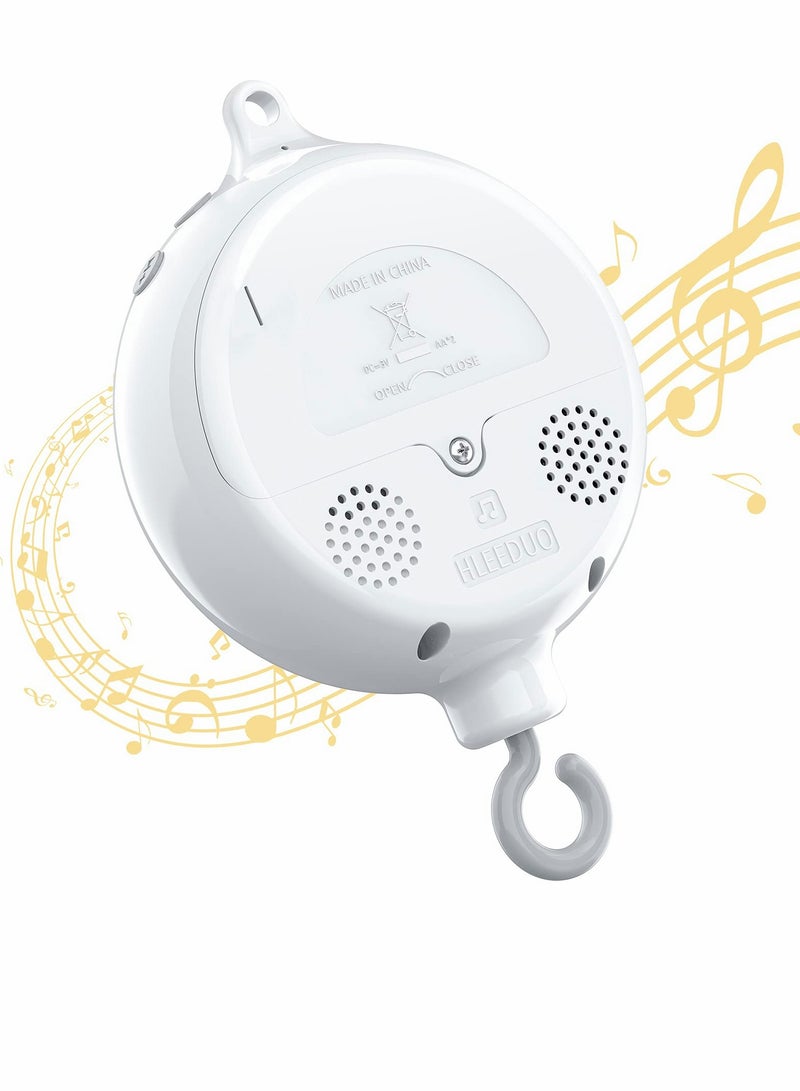 Baby Music Box Rotator, Crib Replacement Mobile Motor Rotation Universal Hanging Box, 12 Lullabies Battery Powered Bed Bell for Home Nursery Sleep - Image 1