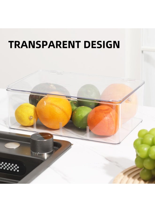 1 Pack Tea Chest Box -Tea Organizer - Stackable Tea Bag Storage Box with Lid - Tea Bag Holder For Kitchen Organizers and Storage, Multi-Functional Kitchen Organizer, Home Organizer (Clear) - Image 4