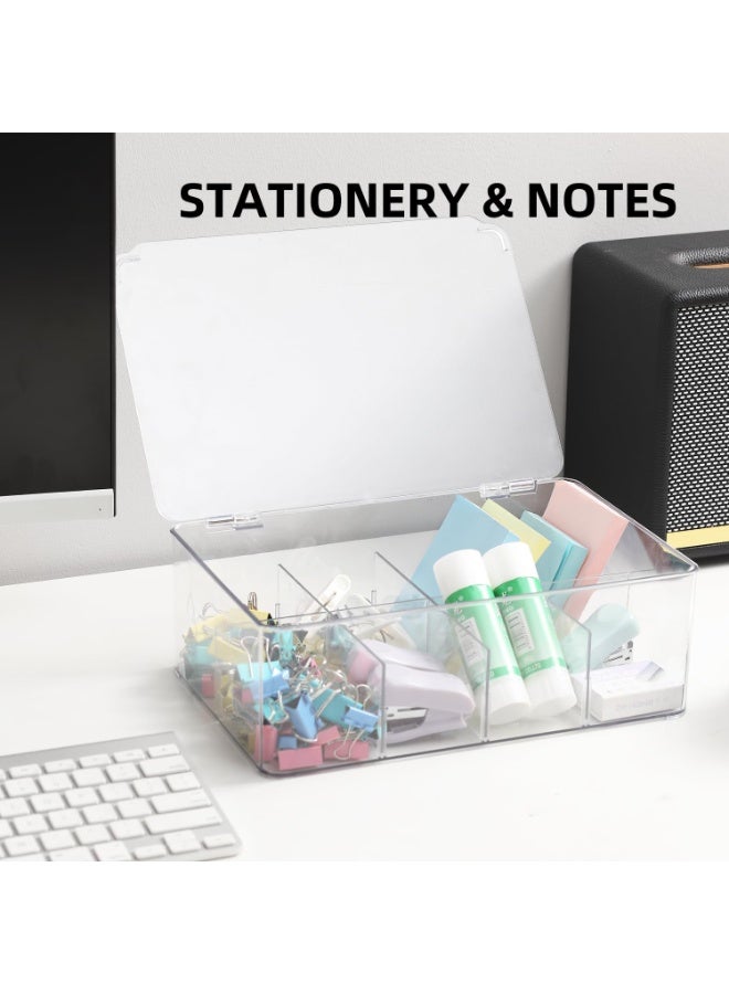 1 علبة صندوق شاي - منظم شاي - صندوق تخزين أكياس شاي قابل للتكديس مع غطاء - حامل أكياس شاي لمنظمات المطبخ والتخزين، منظم مطبخ متعدد الوظائف، منظم منزلي (شفاف) - Image 5