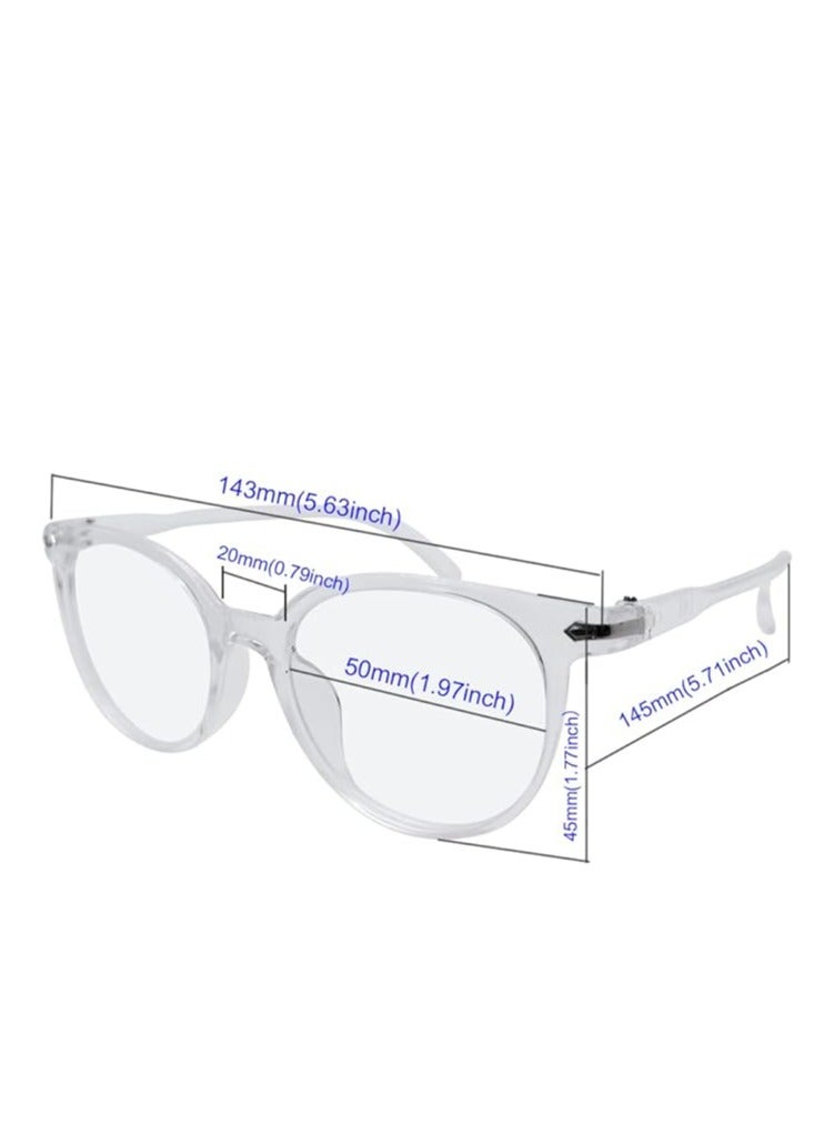 نظارات واقية من الضوء الأزرق الشفاف / مناسبة للرجال والنساء لقراءة ، ومكافحة الأشعة فوق البنفسجية ، ومنع إجهاد العين - Image 5