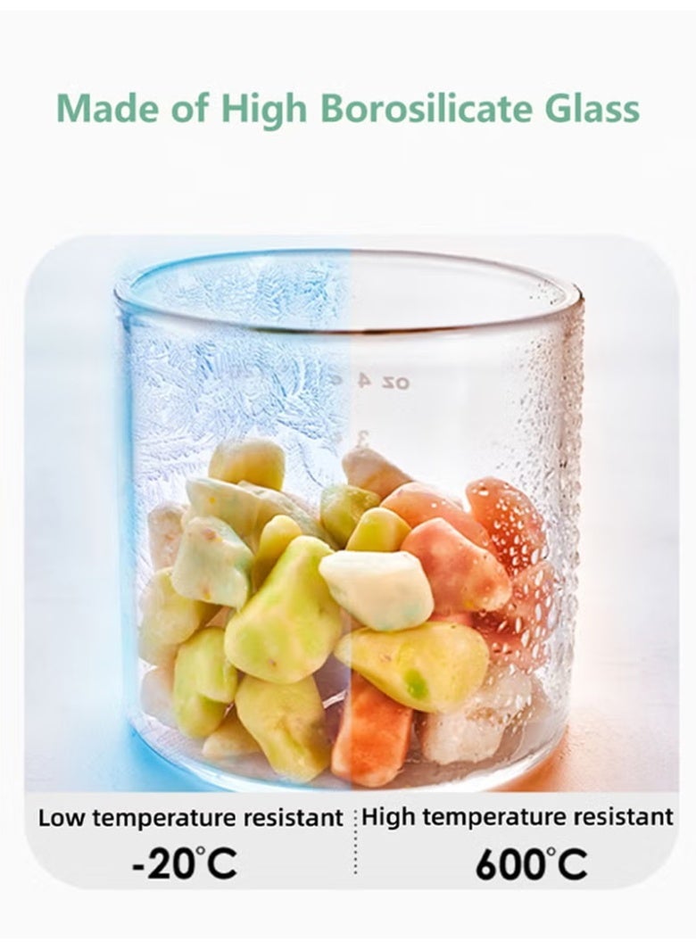 YOONISPRO 4 Pack Borosilicate Glass Baby Food Storage Airtight Containers with Lids, Microwave-Safe Baby Food Storage Containers, Baby Food Freezer Tray, Glass Baby Food Jars 120ml*4 (Gray Green) - Image 4