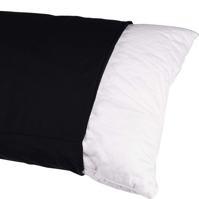 BEDSUM Microfiber King Pillowcases Set of 2  Soft Wrinkle Resistant and Easy Care Pillow Cases with Envelope Closure  20x40 inches  Black - Image 5