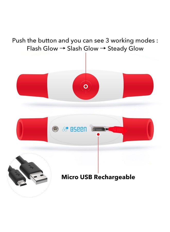 BSEEN Led Dog Collar, BSEEN USB Rechargeable Flash Dog Necklace Light, Pet Safety Collar Makes Your Beloved Dogs Be Seen at Night for Small Medium Large Dogs(Red) - Image 4