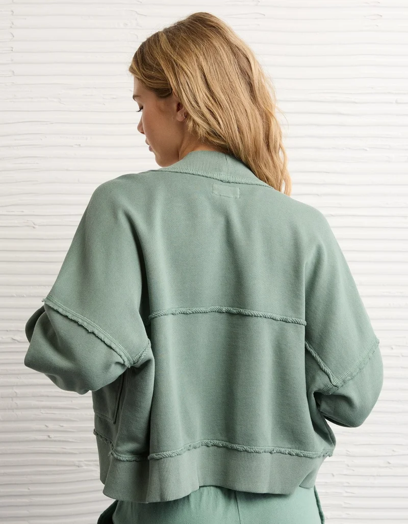 American Eagle  AE Saturday Fleece Cardigan Sweater for Women | Best Price UAE