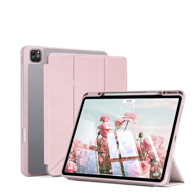 DGG حافظة آيباد شفافة بظهر واضح لجهاز iPad Pro 11 مع حامل قلم باللون بنفسجي بظهر شفاف باللون البنفسجي - Image 2