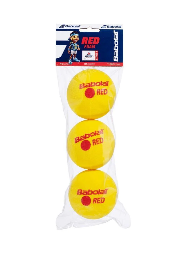 بابولات Babolat TENNIS RED FOAM x3 BALLS, 501037-113