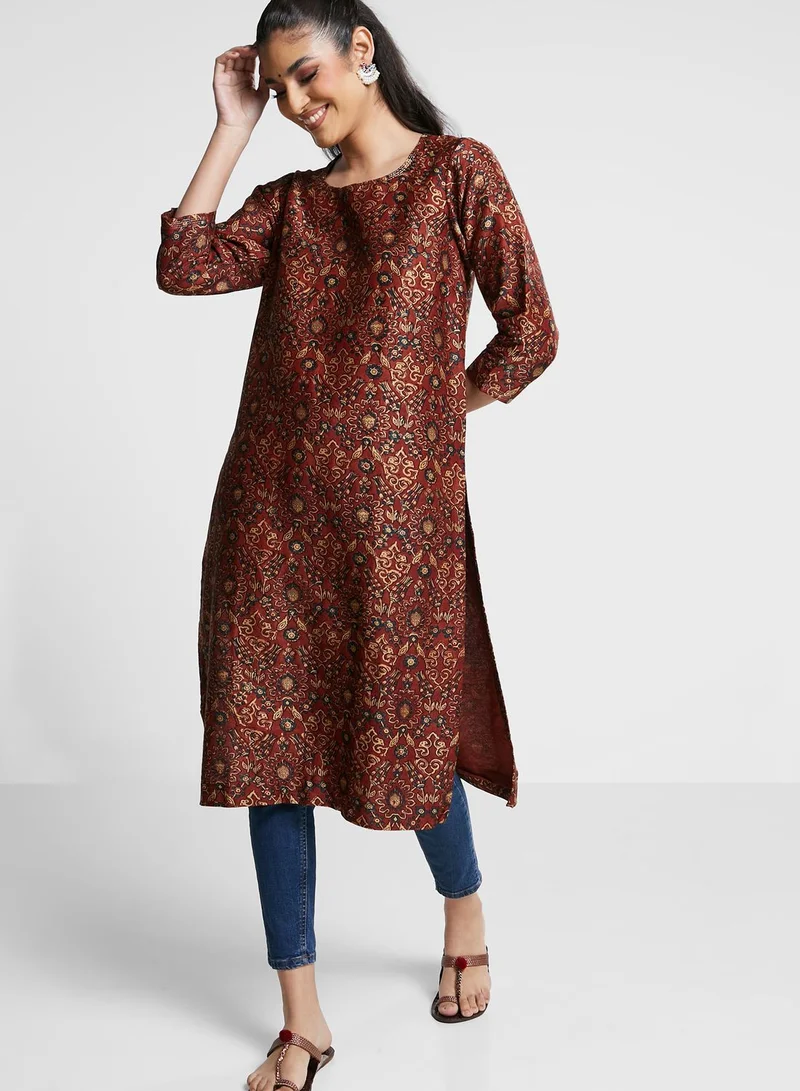 Fabindia Printed Long Kurti