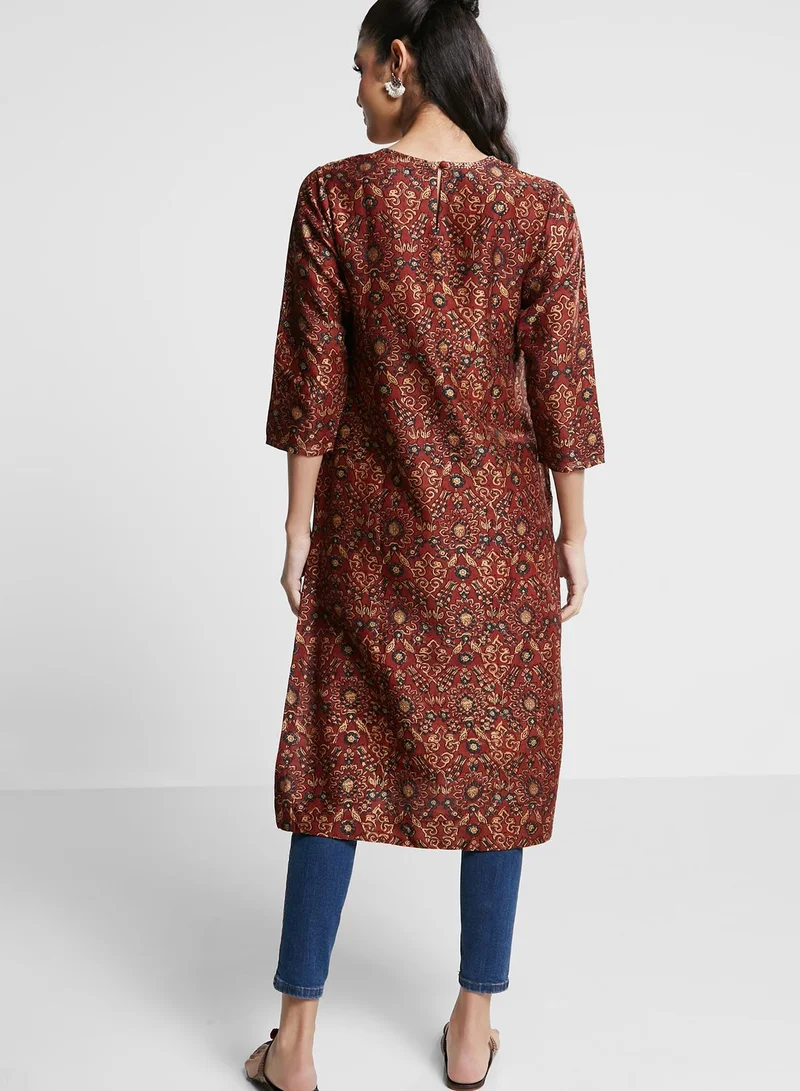 Fabindia Printed Long Kurti