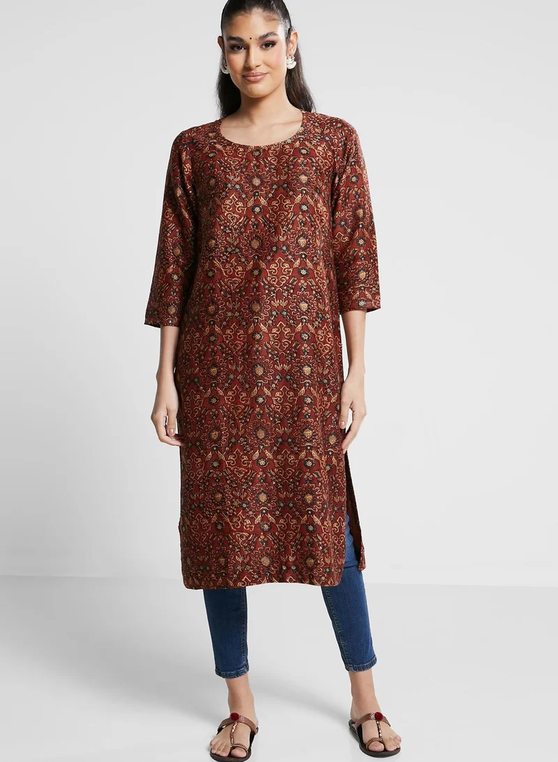 Fabindia Printed Long Kurti