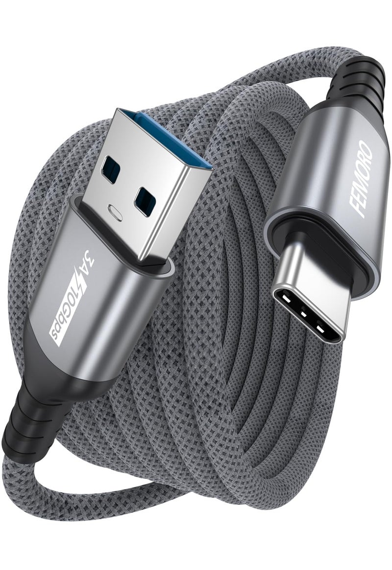 FEMORO USB A to USB C Data Cable 10ft Long USB 32 Gen 2 TypeA 10Gbps High Speed Data Transfer Cord 3A Charging USBA to USBC for PS5 Xbox Switch iPhone 171615 Android Phones Camera Computer Laptop - Image 2