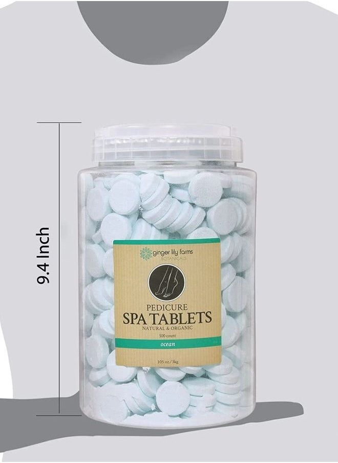 ginger lily farms - Botanicals Pedicure Spa Tablets, Natural & Organic, Replenishes Moisture, Softens & Conditions Skin, Ocean Scent, 105 Ounces, 500-Count - Image 1
